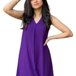 Women's Rayon Viscose Flared Solid Kurta with Pant | Sleeveless V-Neck Stylish Kurta Set for Women | Soft Breathable Fabric | Ethnic Wear for Office, Party & Daily Use