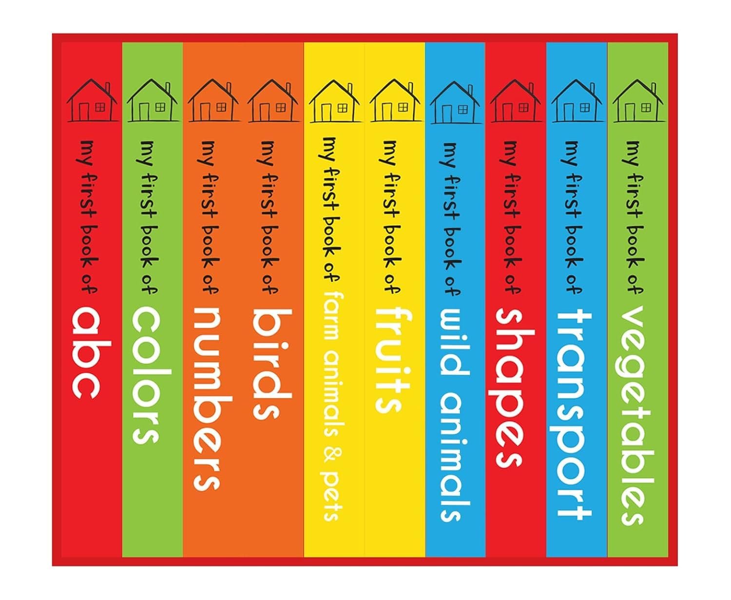 My First Library Boxset For Kids (10 Board Books) | Ages 0–3 Years | Early Learning | Gift Set For Babies | Toddlers & Preschoolers | Latest Premium Edition | ABC | Numbers | Shapes | Colors & More - Image 6
