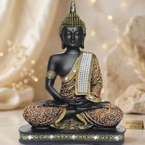 Meditating Sitting Buddha Idol Statue showpiece Home Decor Decoration Items for Living Room and Gifts